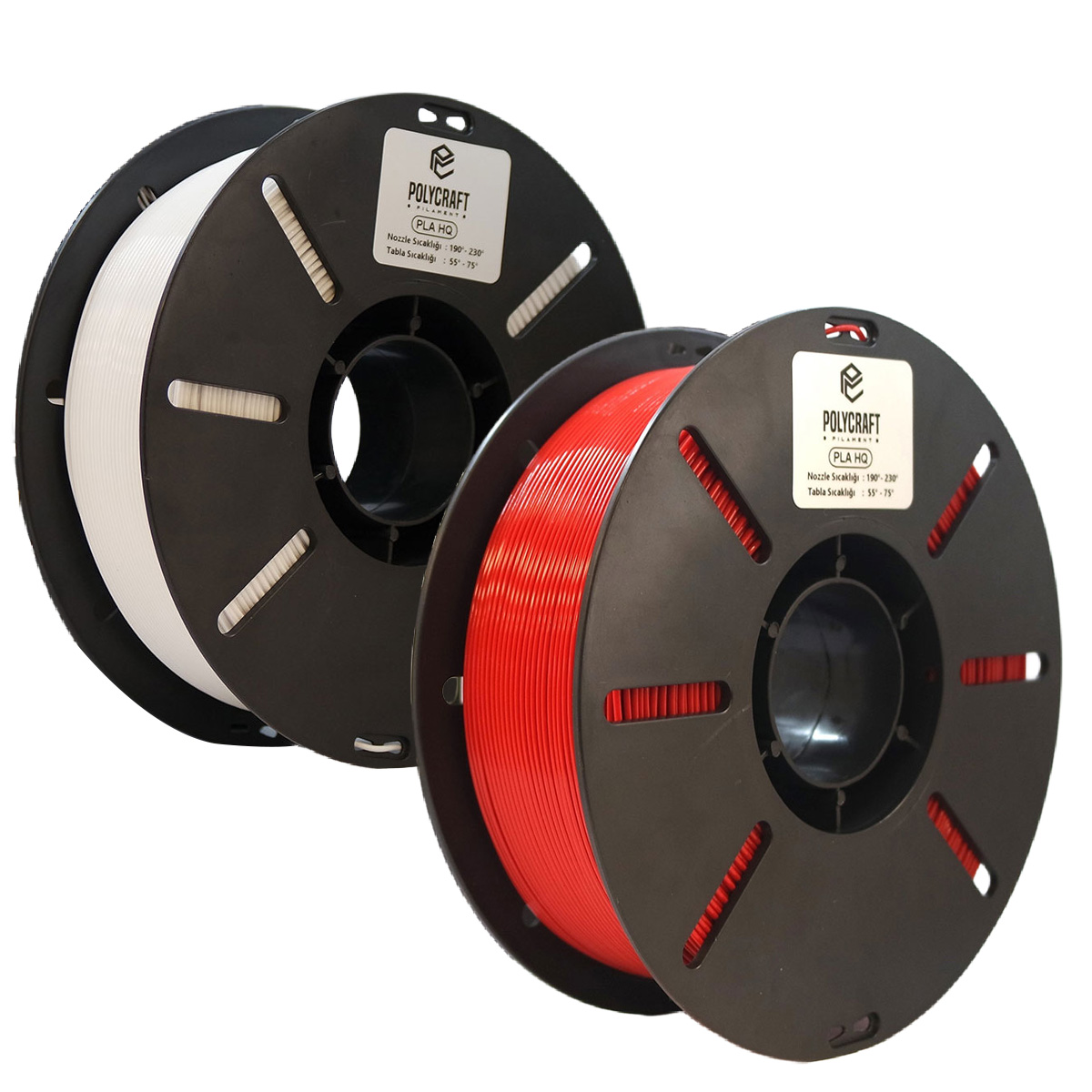 Polycraft PLA HQ (Plus) Filament 1.75 mm - 1 kg - Beyaz - Bayrak Kırmızısı