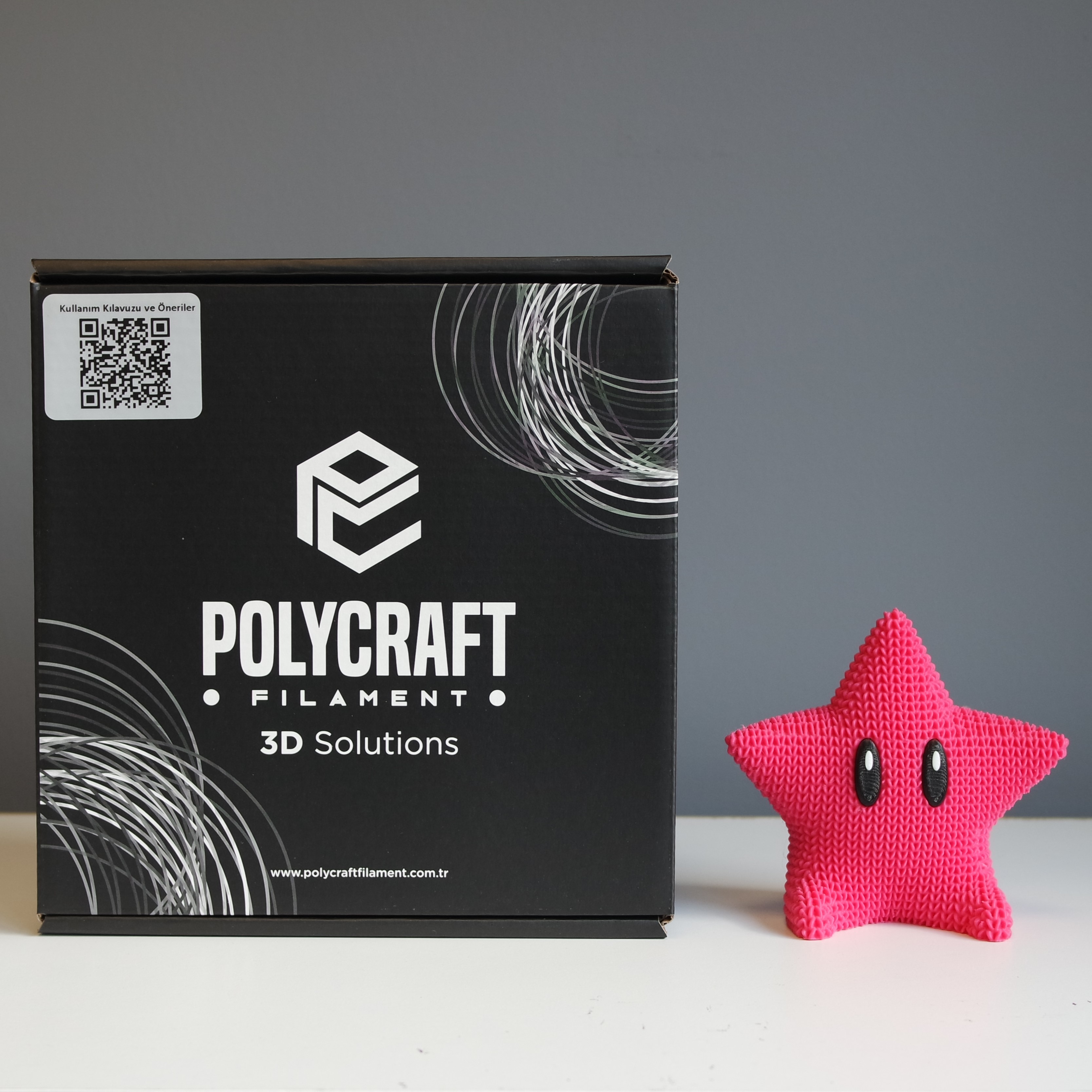 Pembe Örgü Yıldız - 11cm