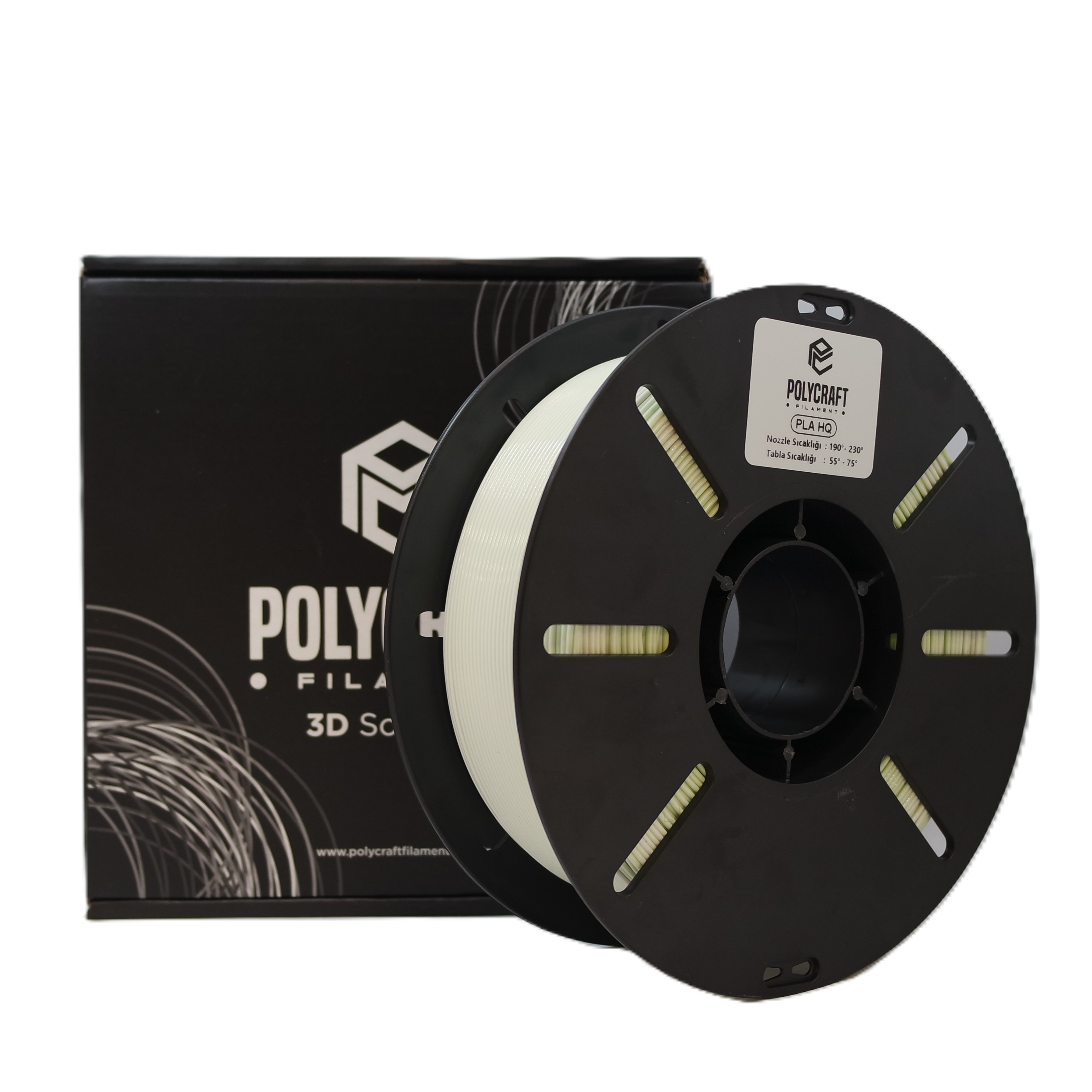 Polycraft PLA HQ (Plus) Degrade Filament 1.75 mm - 1 kg - Beyaz-Açık Yeşil